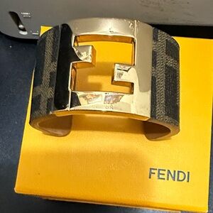 Fendi Gold and Black Men's Bracelet